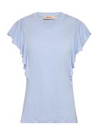 Mmchio Flounce Tee Blue MOS MOSH