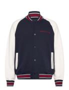 Tjm Rlx Circle T Varsity Bomber Navy Tommy Jeans