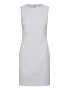 Wool Blend Shift Dress Grey Calvin Klein