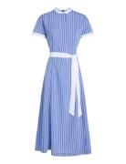 Stripe Ss Midi Dress Blue Tommy Hilfiger