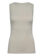 Stretch Jersey Slim Tank Top Beige Calvin Klein