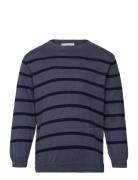 Knit Striped Sweater Navy Mango