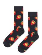 Strawberry Fresh Sock Black Happy Socks