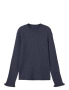 Nkfvianna Ls Slim Knit Navy Name It