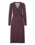 Elisa Harlekin Wrap Dress Red Ilse Jacobsen