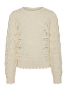 Vmlua Ls Boatneck Pullover Girl Cream Vero Moda Girl