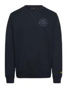 Stamp Crew Neck Sweatshirt Navy Lyle & Scott