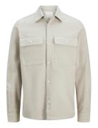 Jprraymond Melange Solid Ls Overshirt Sn Beige Jack & J S