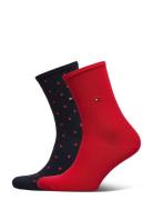 Th Women Sock Dot 2P Red Tommy Hilfiger