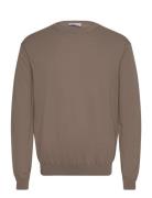 100% Cotton Fine-Knit Sweater Brown Mango