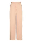 Flowy Straight-Fit Trousers Beige Mango