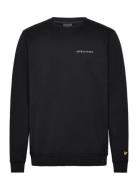 Embroidered Crew Neck Sweatshirt Black Lyle & Scott