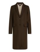 Wool Blend Classic Coat Brown Tommy Hilfiger