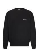 Logo Relaxed Knit Sweater Black HAN Kjøbenhavn