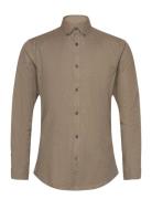 Mouliné Stretch Shirt L/S Beige Lindbergh