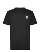 Kaleb Rel Sj Uspa M Tee Black U.S. Polo Assn.