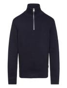 Jprblamilano Stitch Knit Half Zip Jnr Navy Jack & J S