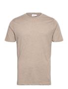 Basic Tee S/S In Melange Beige Lindbergh