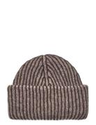 Striped Oma Beanie Brown Becksöndergaard