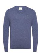 Extrafine Lambswool V-Neck Blue GANT