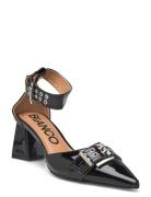 Biamaralyn Buckle D'orsay Pump Faux Leather Black Bianco