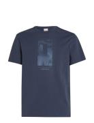 Vertical Lines Graphic T-Shirt Navy Calvin Klein