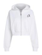 Embroidered Ck Zip Through White Calvin Klein Jeans