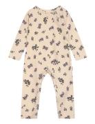 Jumpsuit L/S Printed Beige Petit Piao