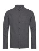 Regular Fit Melangé Flannel Shirt - Grey Knowledge Cotton Apparel