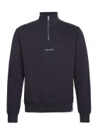 Dexter Half-Zip Sweatshirt Navy Les Deux