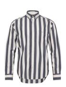 Reg Poplin Parasol Stripe Shirt Navy GANT