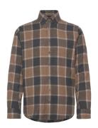 Bs Wilton Casual Modern Fit Shirt Brown Bruun & Stengade