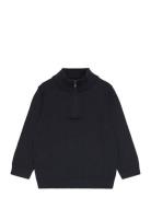 Zip Neck Jumper Navy Mango