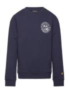 Football Logo Crew Neck Sweatshirt Navy Lyle & Scott