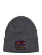 Beanie With Mountain Patch Charcoal Heather Grey Timberland