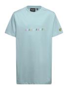 Multi Colour Embroidery T-Shirt Blue Lyle & Scott