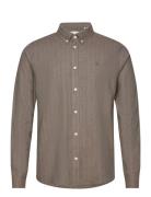 Desert Reg Stripe Shirt Grey Les Deux