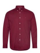 Flex Brushed Solid Rf Shirt Burgundy Tommy Hilfiger