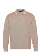 L/S Oxford Tipped Reg Polo Beige Tommy Hilfiger