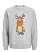 Jjxmas Jolly Sweat Crew Neck Grey Jack & J S