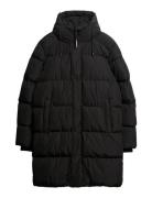 Hooded Sports Puffer Mid Jkt Black Superdry