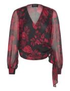 Diana Wrap Top Red Bardot