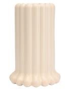 Tubular Vase Beige Design Letters