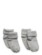 Baby Rib Sock W. Abs Grey Minymo