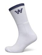 Wwcon Tennis Socks White Double A By Wood Wood