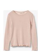 Wool Silk T-Shirt L/S Alli Pink Wheat