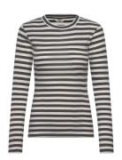 2X2 Cotton Stripe Tuba Tee Ls Black Mads Nørgaard