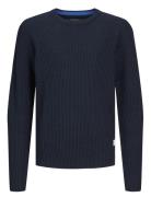 Jjpannel Knit Crew Neck Aw24 Jnr Navy Jack & J S