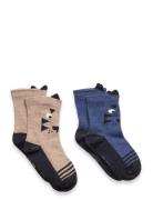 Socks W. 3D Effect Blue Minymo