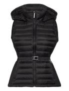 Lw Padded Waist Smocking Vest Black Calvin Klein